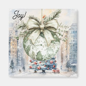 Aimant Noel en ville (Devant)