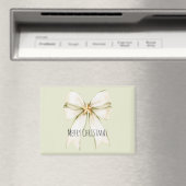 Aimant Noël étoile dorée ruban menthe blanche (In Situ (Lave-vaisselle))