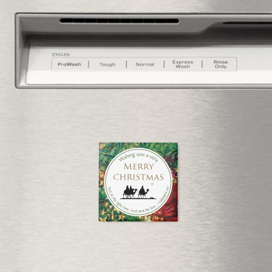 Aimant NOËL ÉTOILES Trois Sages Hommes Écriture Festive (In Situ (Lave-vaisselle))