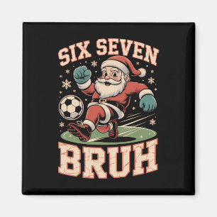 Aimant Noël Football Père Noël Drôle 67 Mème Bruh Xmas Py