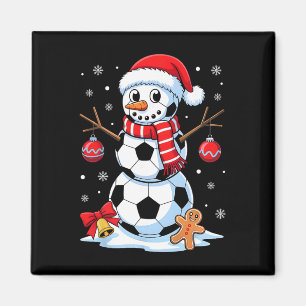 Aimant Noël Footballeur Bonhomme de Neige Chapeau de Père