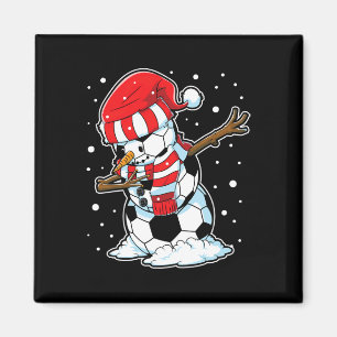 Aimant Noël Footballeur Bonhomme de Neige Dabbing Byll Pè