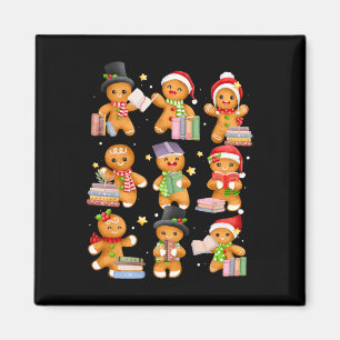 Aimant Noël Fun pain d'épices Étudiant Xmas Paj