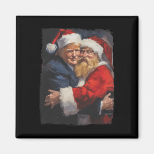 Aimant Noël Funky Trump Santa Claus Retro Vintage Xm