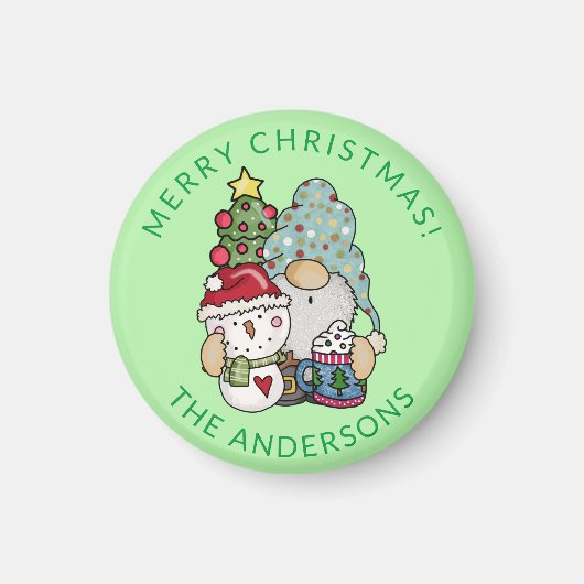 Aimant Noël Gnome Snowman (Devant)