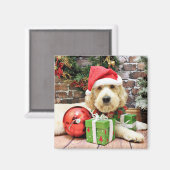 Aimant Noël - GoldenDoodle - Gus (Recto/Verso)