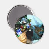 Aimant Noël gris Kitty V (Recto/Verso)