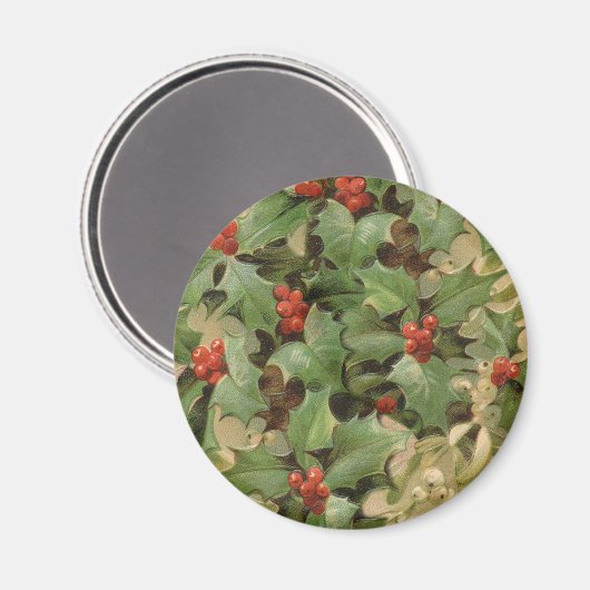 Aimant Noël Holly Conception d'oeuvres d'art Motif festif (Recto/Verso)