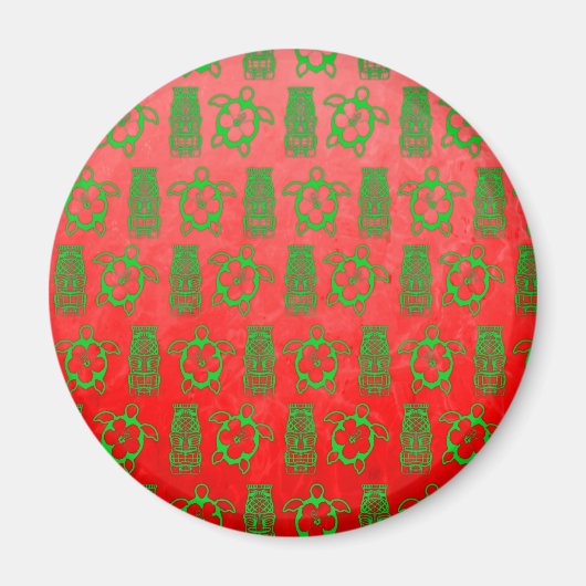 Aimant Noël Honu Et Tiki (Devant)