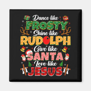 Aimant Noël Jésus Christian Danse Comme Frosty Noël Homme