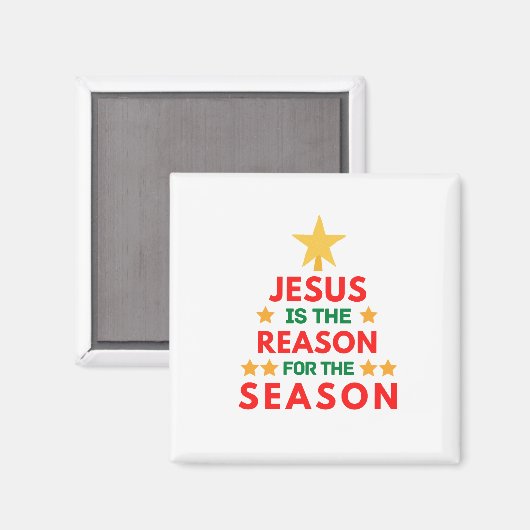 Aimant Noël Jésus est la raison de la saison (Recto/Verso)