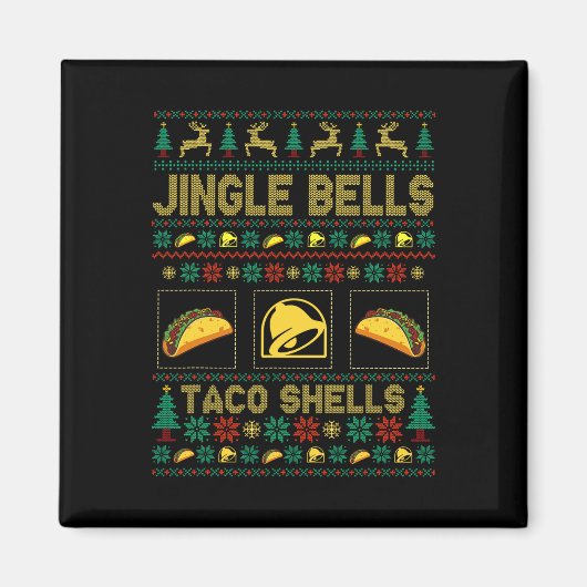 Aimant Noël Jingle Cloches Taco Coques amusant vilains No (Devant)