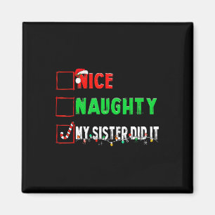 Aimant Noël Jolie Soeur Fille L'A Fait Noël Famille B