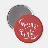 Aimant Noël joyeux et lumineux (Recto/Verso)