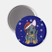Aimant Noël Kawaii Blue Heeler (Recto/Verso)