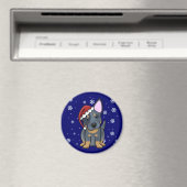 Aimant Noël Kawaii Blue Heeler (In Situ (Lave-vaisselle))
