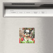 Aimant Noël - Lhassa Apso - Parker (In Situ (Lave-vaisselle))