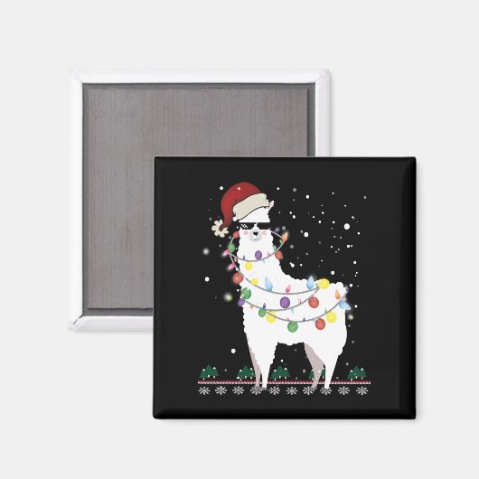 Aimant Noël Llama (Recto/Verso)
