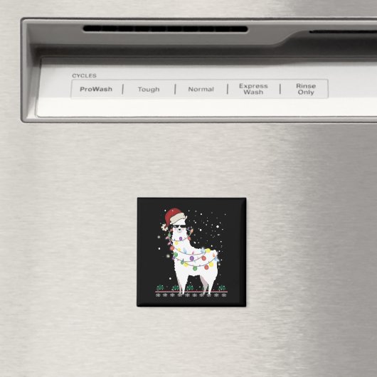 Aimant Noël Llama (In Situ (Lave-vaisselle))