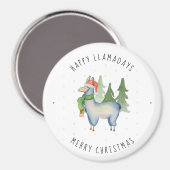 Aimant Noël Llama (Recto/Verso)