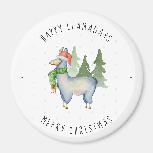 Aimant Noël Llama (Devant)