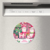 Aimant Noël Llama rose (In Situ (Lave-vaisselle))