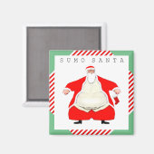 Aimant Noël Lutteur Sumo (Recto/Verso)