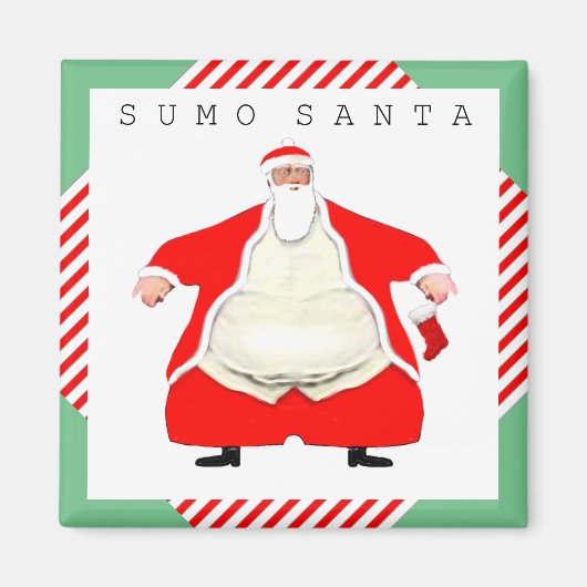 Aimant Noël Lutteur Sumo (Devant)