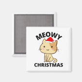 Aimant Noël Meowy (Recto/Verso)
