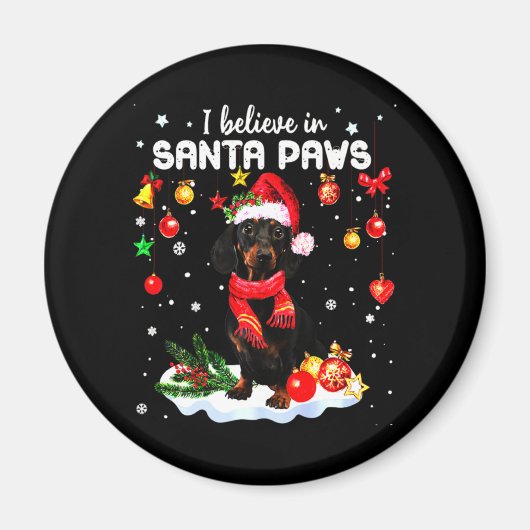 Aimant Noël mignon Dachshund (Devant)