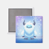 Aimant Noël mignon/yeti d'hiver (Recto/Verso)