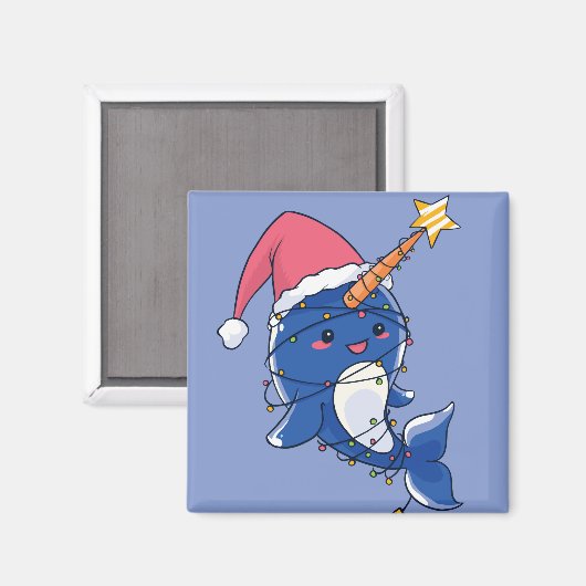 Aimant Noël Narwhale (Recto/Verso)