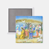 Aimant Noël, Nativité, crèches, crèches (Recto/Verso)