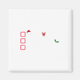 Aimant Noël Nice Naughty Bruh Funny Liste de Noël Femmes