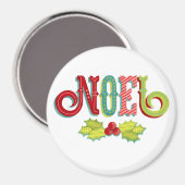 Aimant Noel Noël coloré (Recto/Verso)