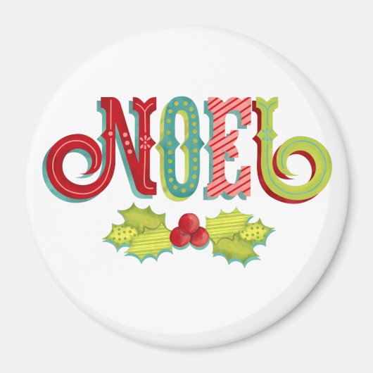 Aimant Noel Noël coloré (Devant)