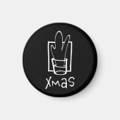 Aimant Noël noir (Devant)