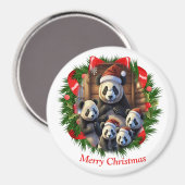 Aimant Noël Ours Panda (Recto/Verso)