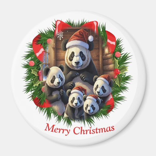 Aimant Noël Ours Panda (Devant)