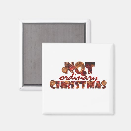 Aimant "Noël pas ordinaire" Police Art Décoration (Recto/Verso)