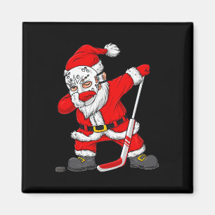 Aimant Noël Père Noël Dabbing Joueur de hockey Garçons En