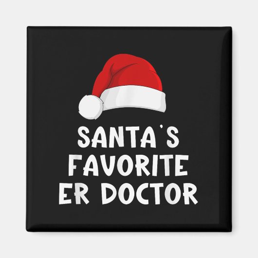 Aimant Noël Père Noël Favori Er Doctor Funny Xmas Pa (Devant)