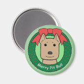 Aimant Noël Pitbull (Recto/Verso)