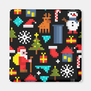 Aimant Noël Pixel