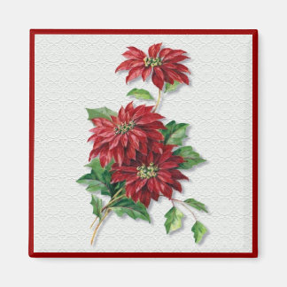 Aimant Noël Poinsettia