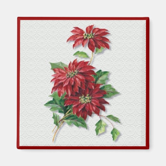Aimant Noël Poinsettia (Devant)