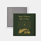 Aimant Noël religieux, Naissance de Jésus (Recto/Verso)