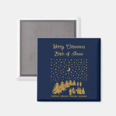 Aimant Noël religieux, Naissance de Jésus (Recto/Verso)