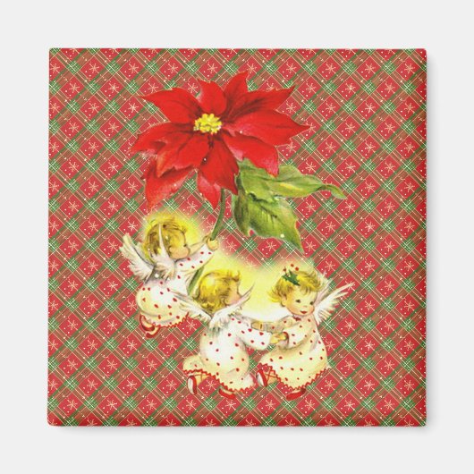 Aimant Noël revêtu d'anges (Devant)