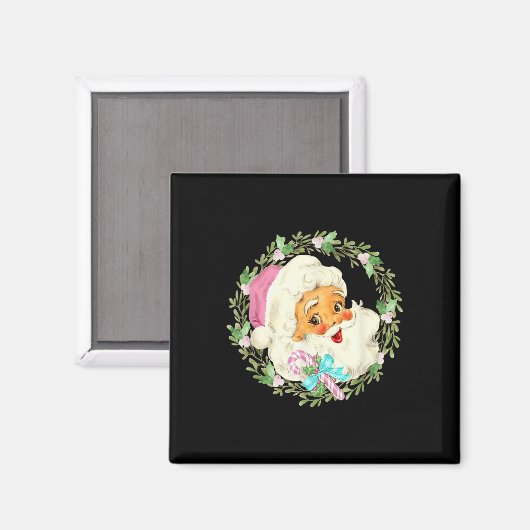 Aimant Noël rose vintage (Recto/Verso)